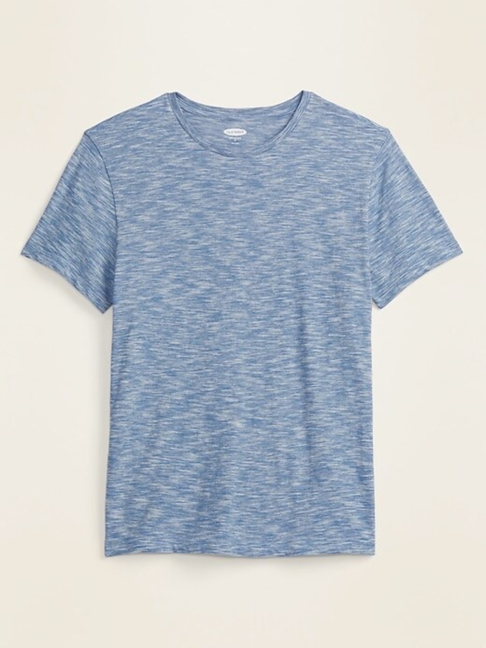 Old Navy Men’s Blue Heathered Short Sleeve Crewneck T-Shirt (100% Cotton)